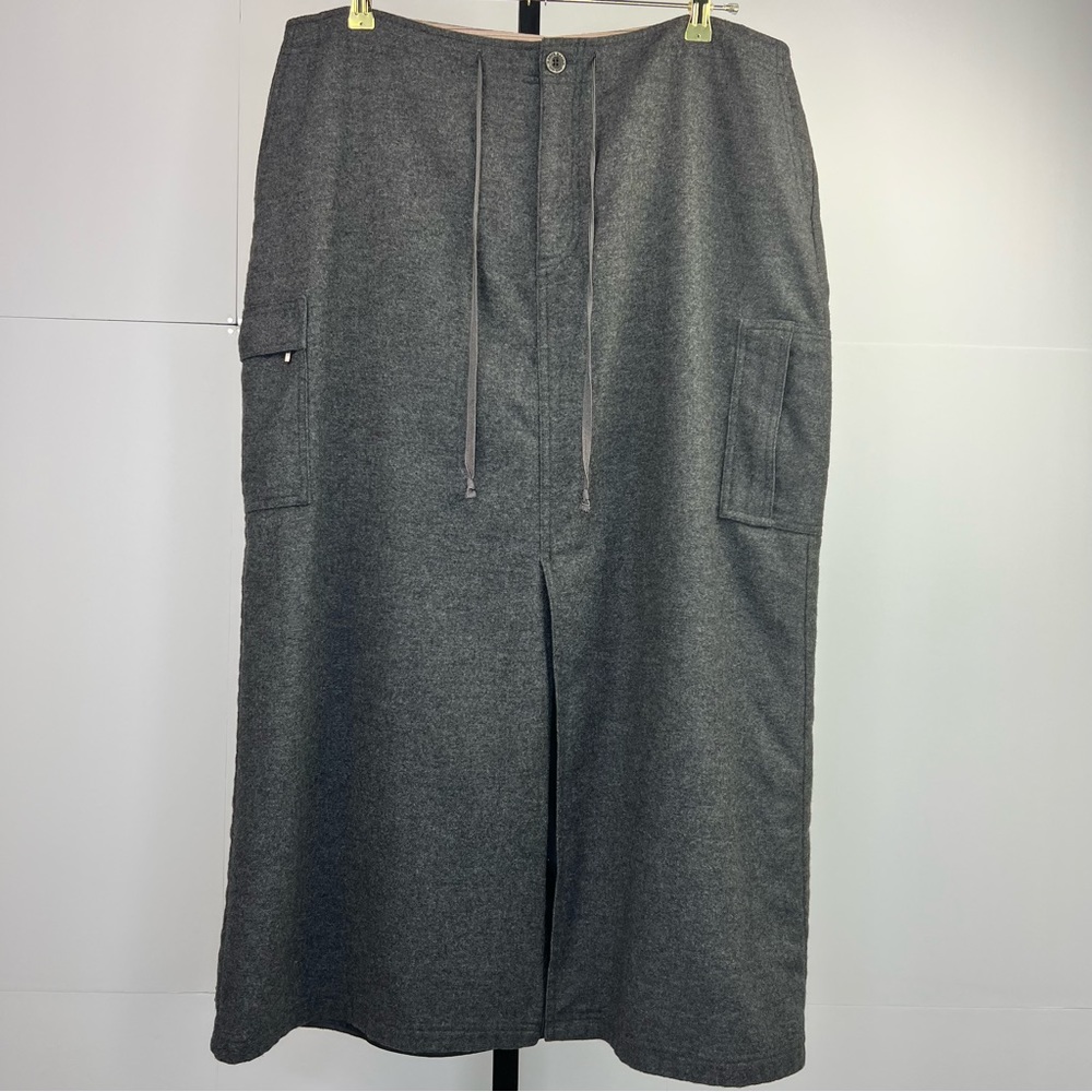 Eddie Bauer Cargo Maxi Skirt Womens Gray Vintage size 18 but more like a 16